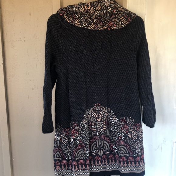 Anthropologie Moth Imperial Garden Cowl Neck Sweater Dress Tunic Womens Size S - Picture 10 of 14